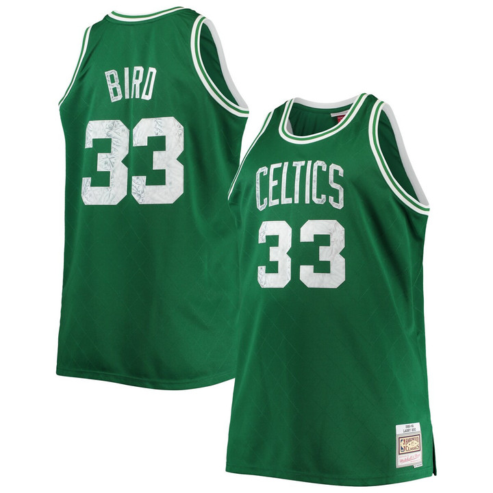 Larry Bird Boston Celtics Mitchell & Ness Big & Tall 1985-86 NBA 75th Anniversary Diamond Swingman Jersey - Kelly Green