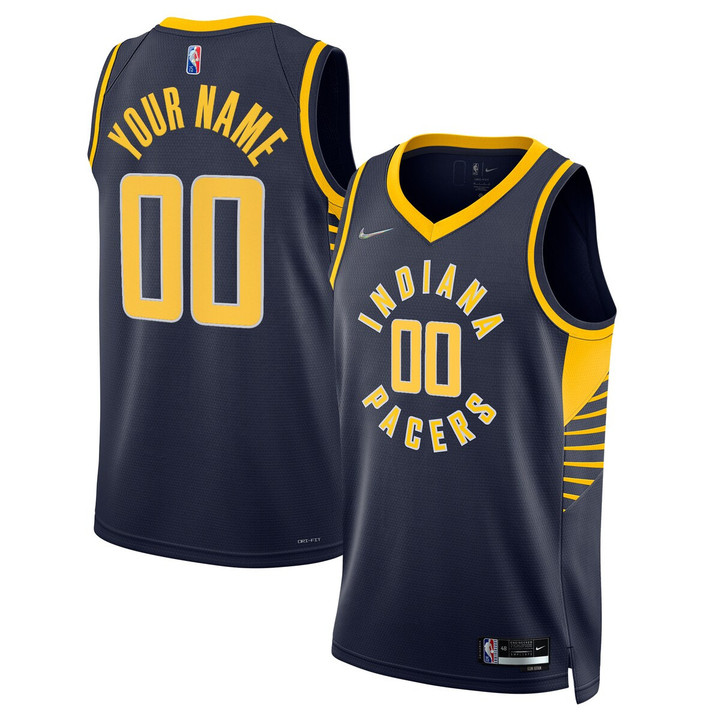 Indiana Pacers Nike 2021/22 Diamond Swingman Custom Jersey - Icon Edition - Navy
