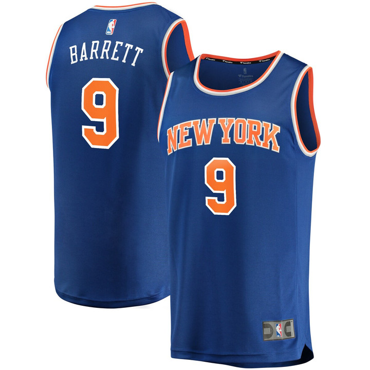 RJ Barrett New York Knicks Replica Fast Break Jersey Blue - Icon Edition