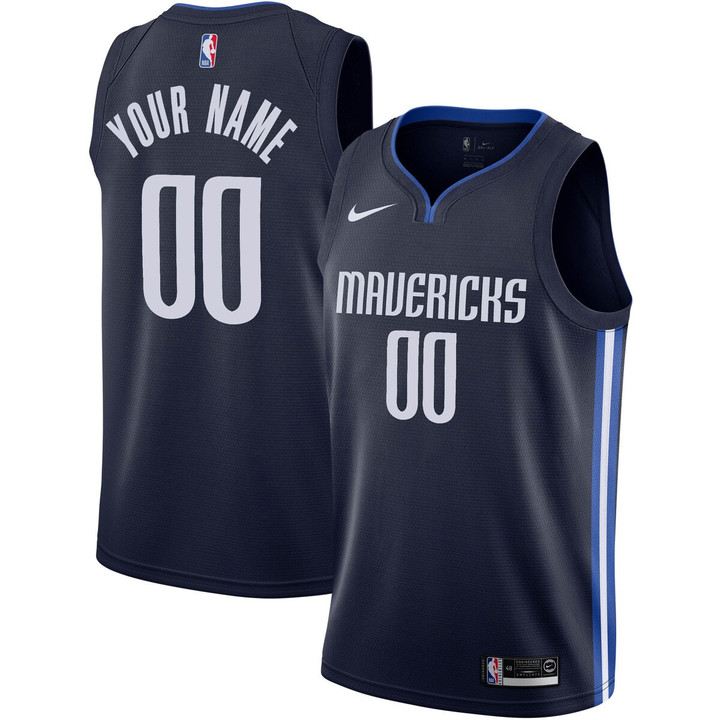 Dallas Mavericks Nike 2019/20 Custom Swingman Jersey Navy - Statement Edition