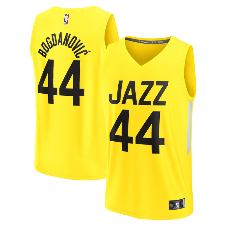 Bojan Bogdanovic Utah Jazz 2022/23 Fast Break Replica Player Jersey - Icon Edition - Yellow