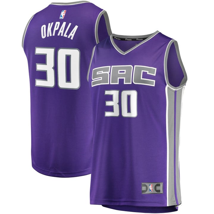 KZ Okpala Sacramento Kings 2022/23 Fast Break Replica Player Jersey - Icon - Purple