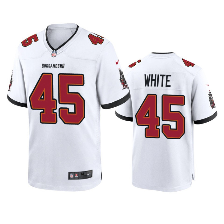 Buccaneers Devin White Game White Jersey
