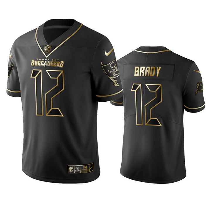 Buccaneers Tom Brady Black Golden Edition Jersey