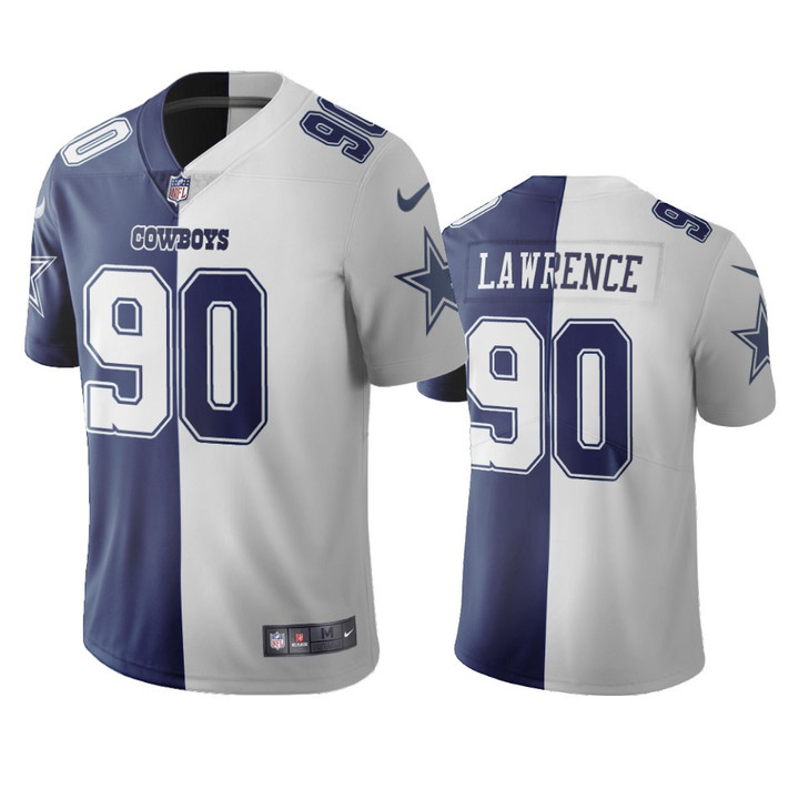 Cowboys Demarcus Lawrence Vapor Limited Jersey Navy White Two Tone