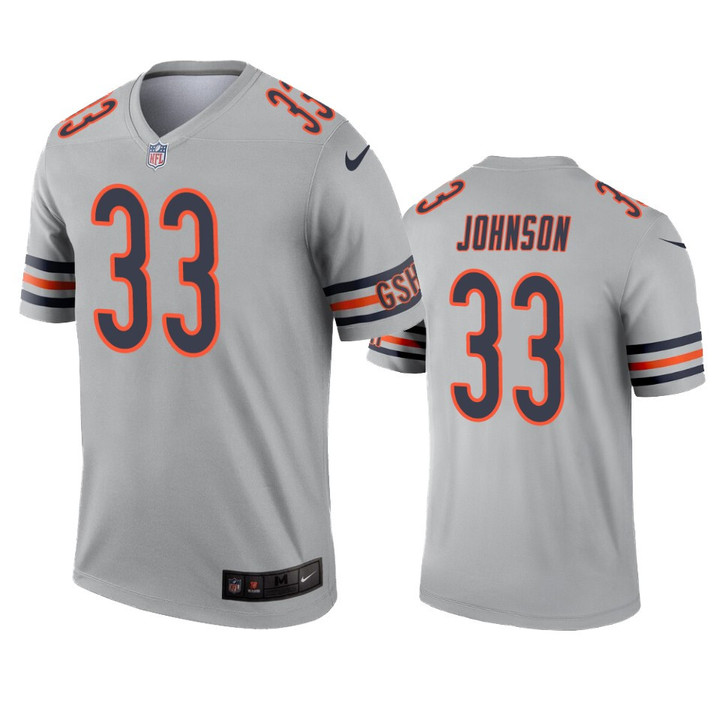 Bears Jaylon Johnson 2019 Inverted Legend Silver Jersey