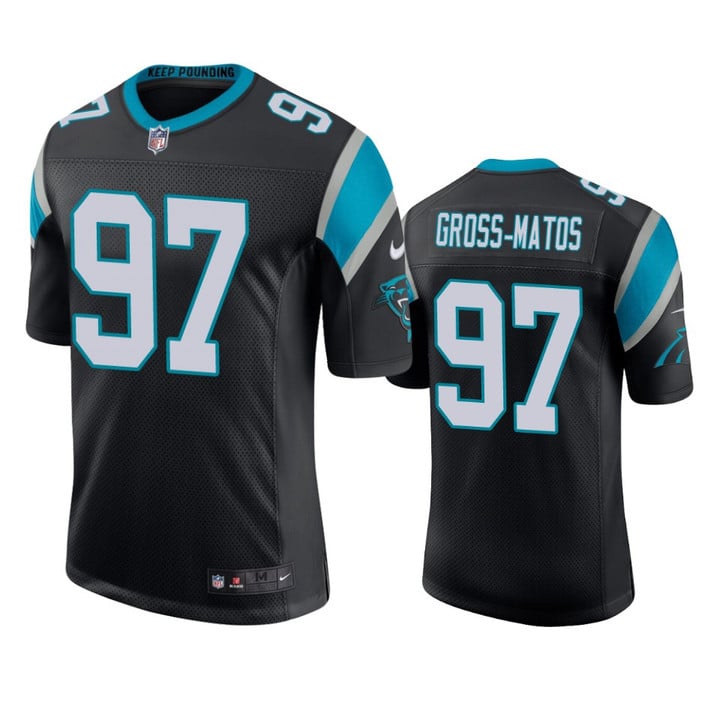 Panthers Yetur Gross-Matos 2020 NFL Draft Black Vapor Limited Jersey