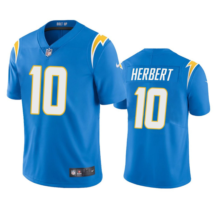 Chargers Justin Herbert 2020 NFL Draft Powder Blue Vapor Limited Jersey