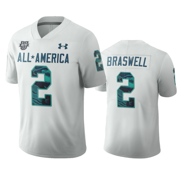 Chris Braswell Jersey White 2020 All-America Football Game