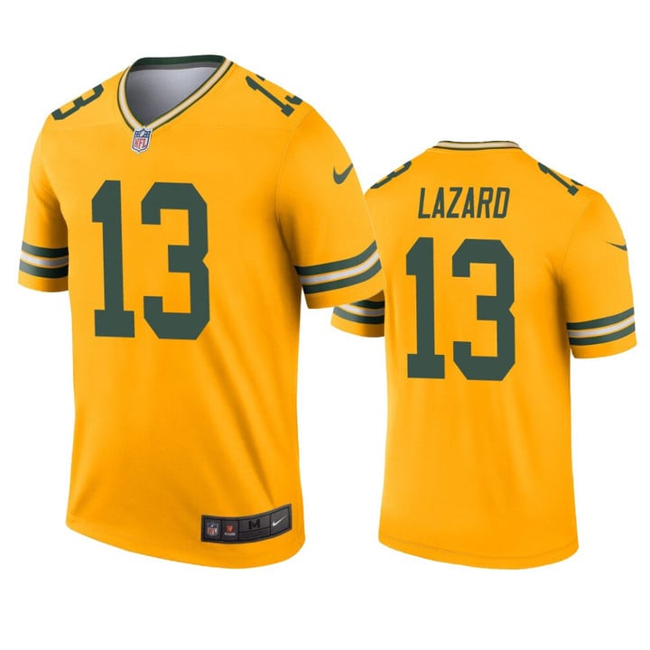 Packers Allen Lazard 2019 Inverted Legend Gold Jersey