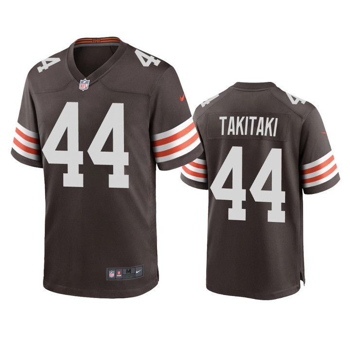 Browns Sione Takitaki Game Brown Jersey