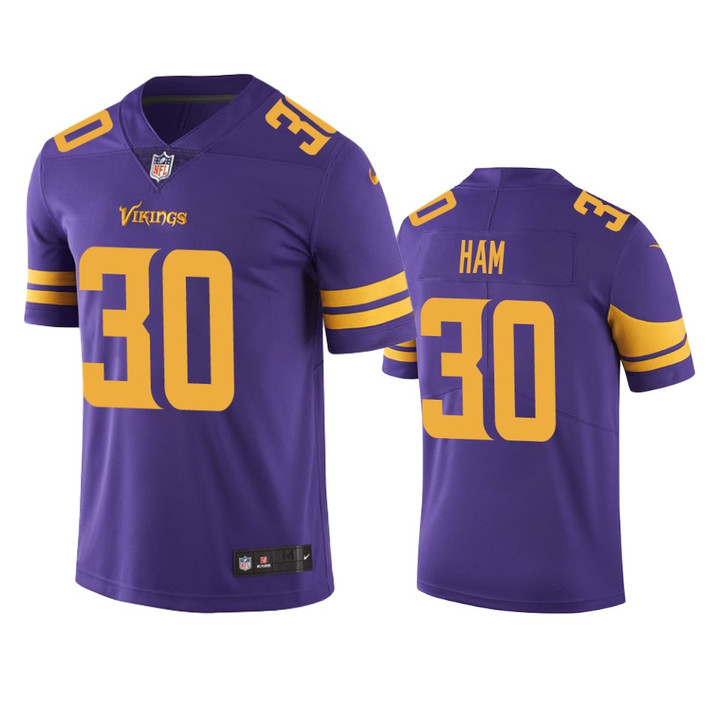 Vikings C.J. Ham Color Rush Limited Purple Jersey Men's