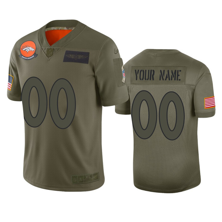 Broncos Custom Limited Jersey Camo 2019 Salute to Service