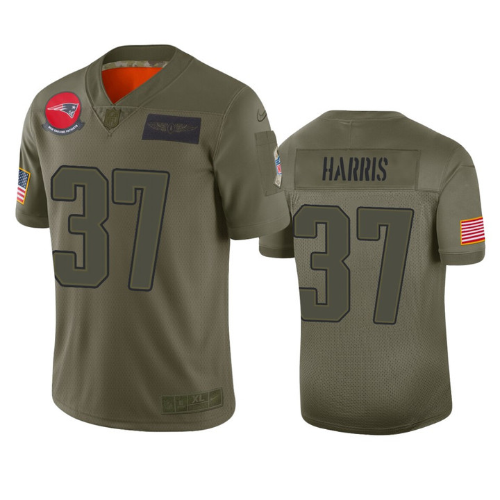 Patriots Damien Harris Limited Jersey Camo 2019 Salute to Service