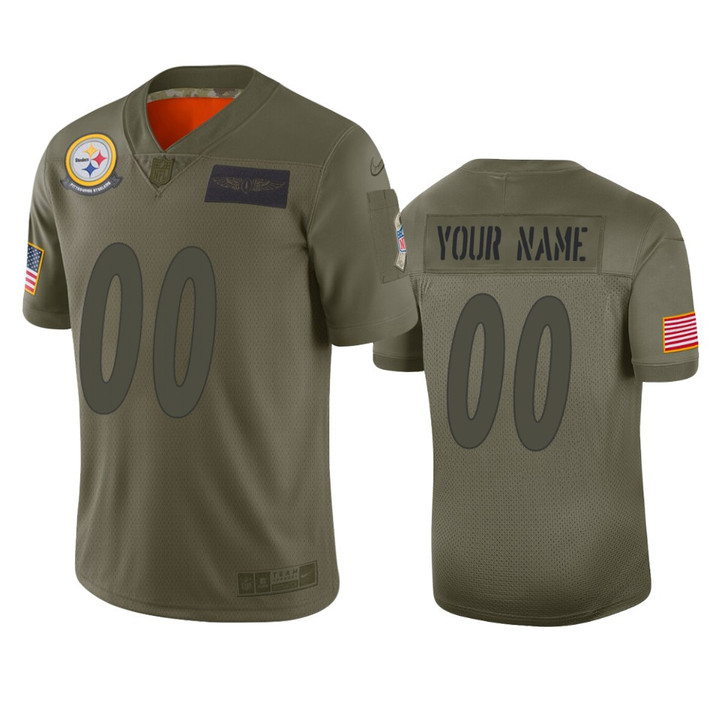 Steelers Custom Limited Jersey Camo 2019 Salute to Service