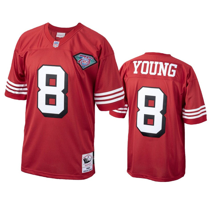 49ers Steve Young Throwback Scarlet 1994 Authentic Jersey