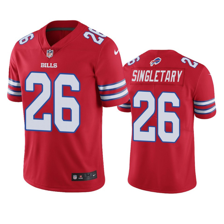Bills Devin Singletary Color Rush Limited Red Jersey