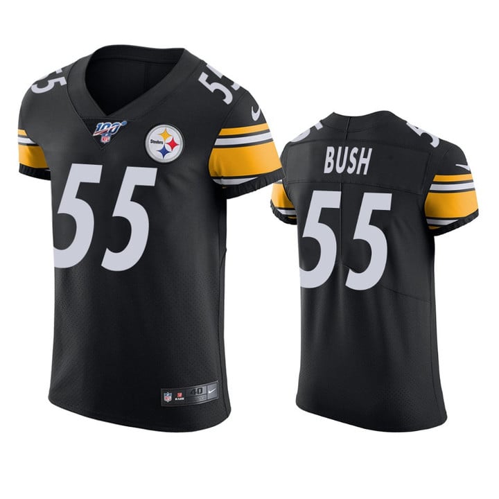 Steelers Devin Bush Black Vapor Elite Jersey
