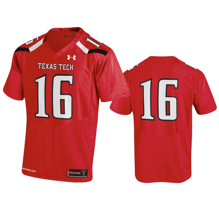 Texas Tech Red Raiders #16 Replica Red Jersey