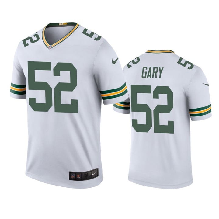 Packers Rashan Gary White Color Rush Legend Jersey