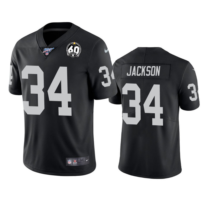 Raiders Bo Jackson 60th Season Black Vapor Limited Jersey