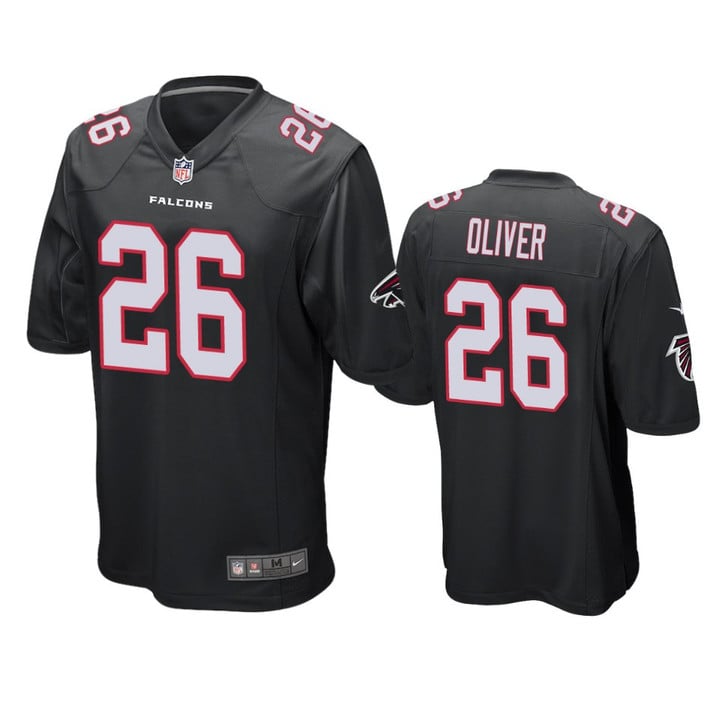 Falcons Isaiah Oliver Alternate Game Black Jersey