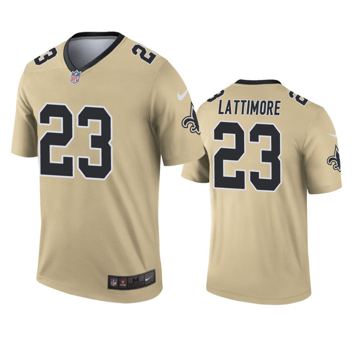 Saints Marshon Lattimore 2019 Inverted Legend Gold Jersey