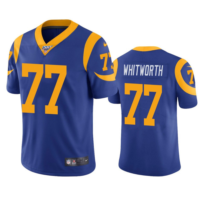 Rams Andrew Whitworth Limited Jersey Royal 100th Season