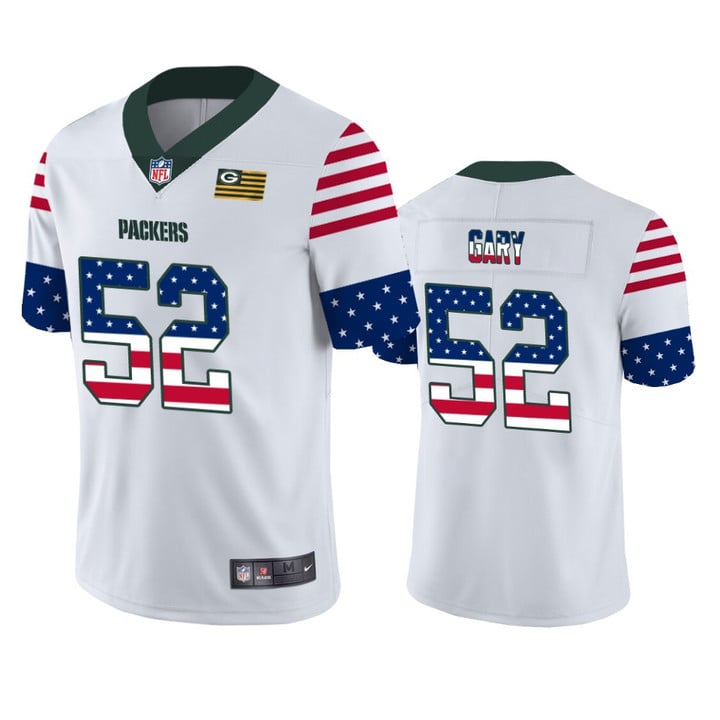 Packers Rashan Gary 2019 Stars & Stripe White Jersey