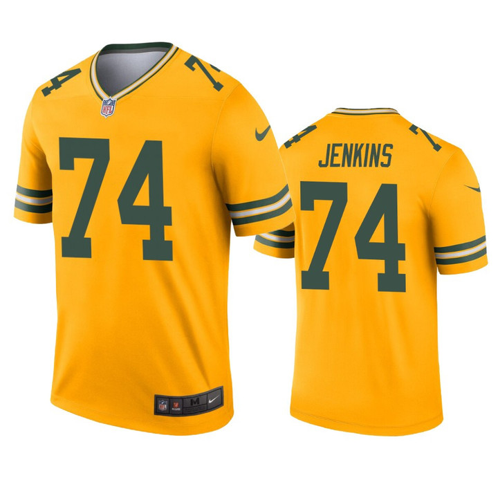 Packers Elgton Jenkins 2019 Inverted Legend Gold Jersey