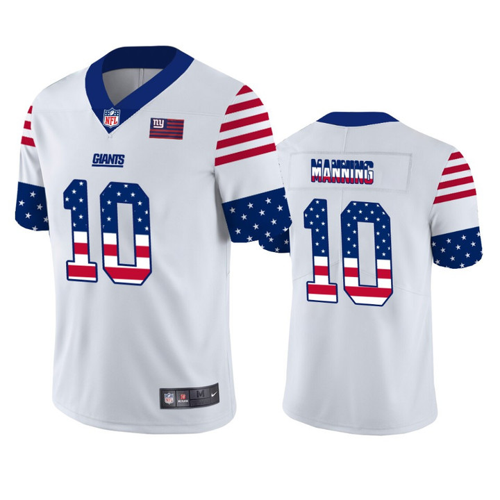 Giants Eli Manning 2019 Stars & Stripe White Jersey