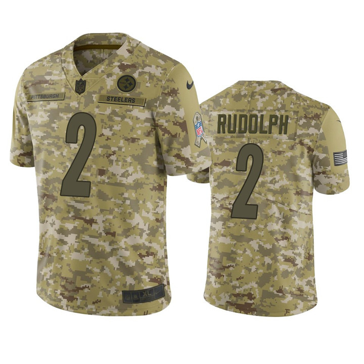 Pittsburgh Steelers Mason Rudolph Jersey Camo 2018 Salute to Service