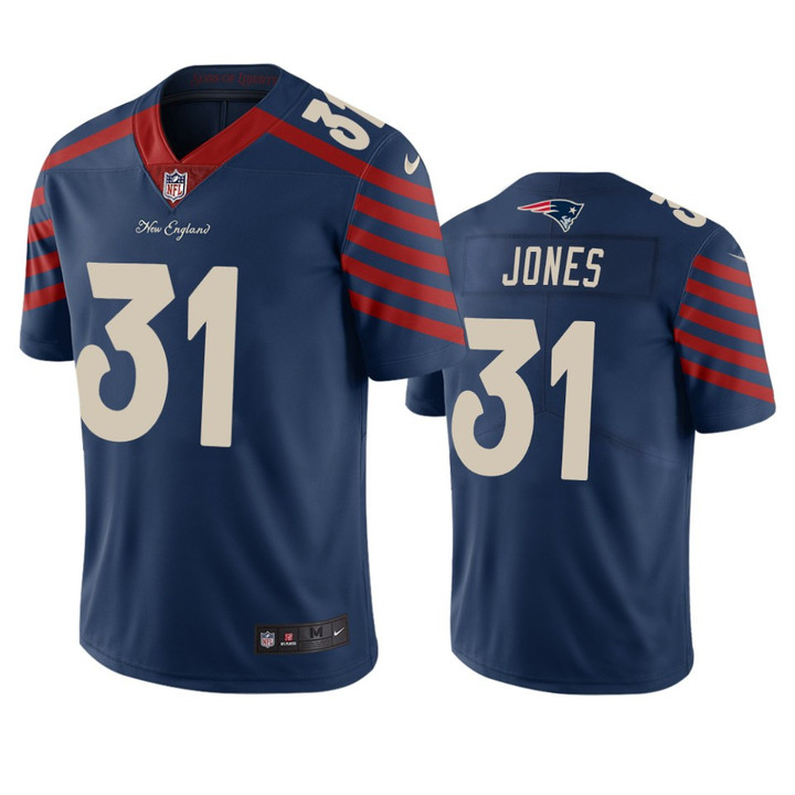 Patriots #31 Jonathan Jones Men Jersey Navy City Edition