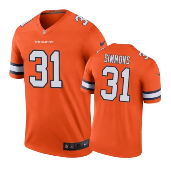 Broncos Justin Simmons Color Rush Jersey