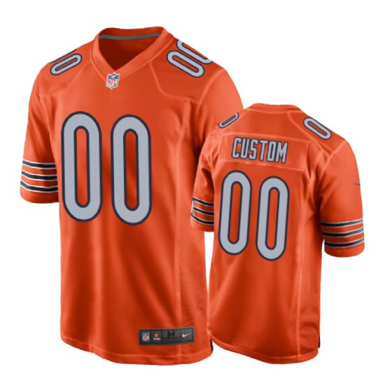 Custom Game Jersey Chicago Bears Orange