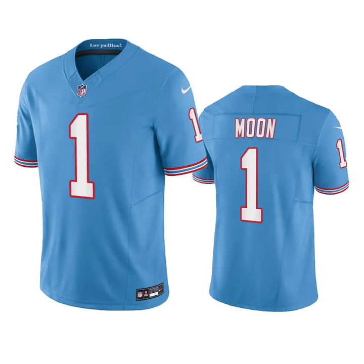 Titans Warren Moon Oilers Throwback Limited Light Blue Jersey