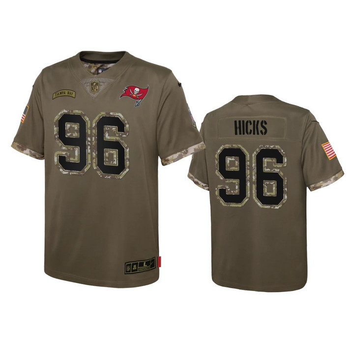 Buccaneers Akiem Hicks Limited Jersey Olive 2022 Salute To Service