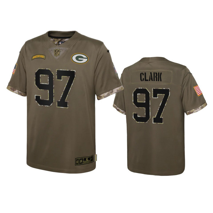 Packers Kenny Clark Limited Jersey Olive 2022 Salute To Service