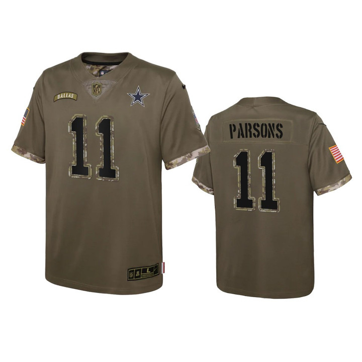 Cowboys Micah Parsons Limited Jersey Olive 2022 Salute To Service
