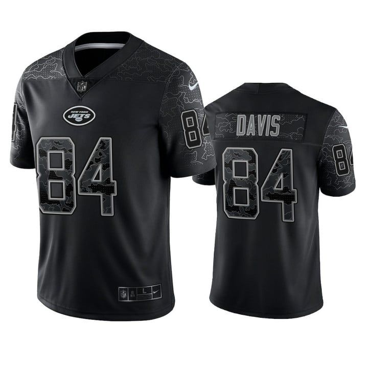 Jets Corey Davis Reflective Limited Black Jersey Men's