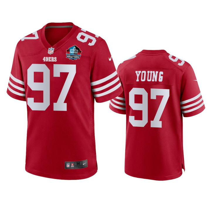 49ers Bryant Young 2022 Hall of Fame Scarlet Jersey Men's