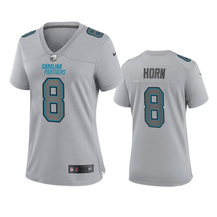 Women's Panthers Jaycee Horn Atmosphere Fashion Game Gray Jersey