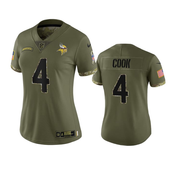 Women's Vikings Dalvin Cook Limited Jersey 2022 Salute To Service