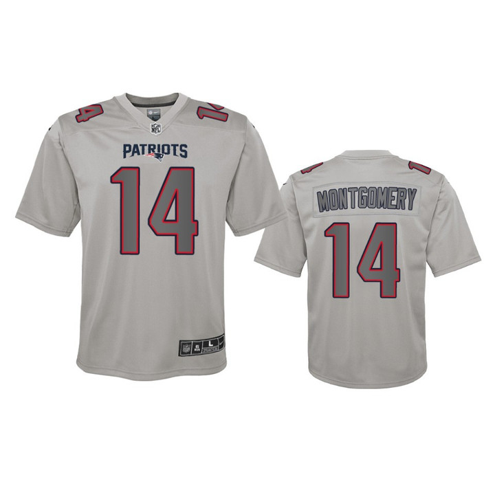 Youth Patriots Ty Montgomery Atmosphere Fashion Game Gray Jersey