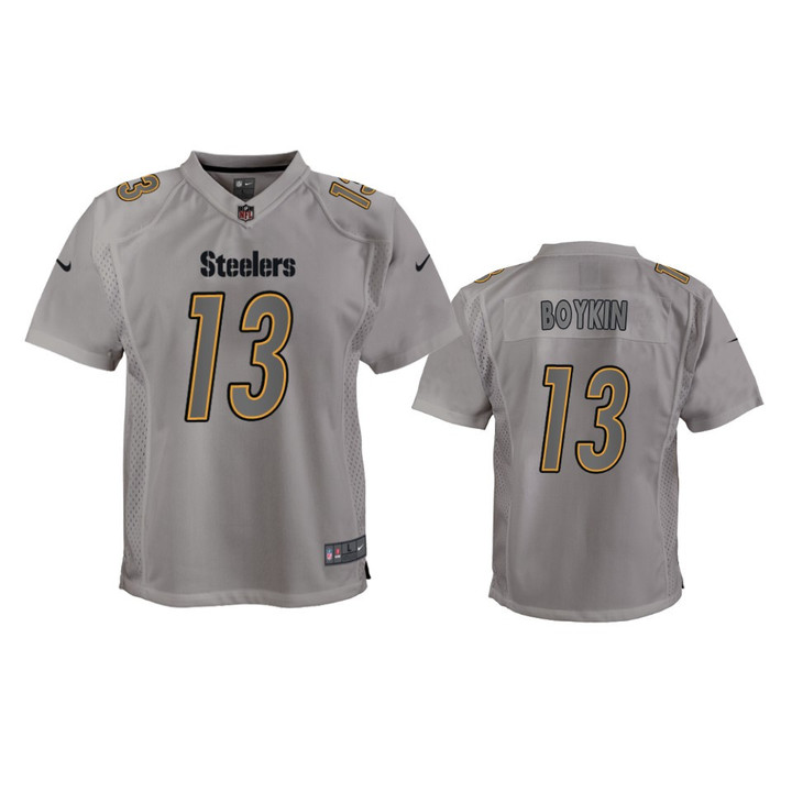 Youth Steelers Miles Boykin Atmosphere Fashion Game Gray Jersey