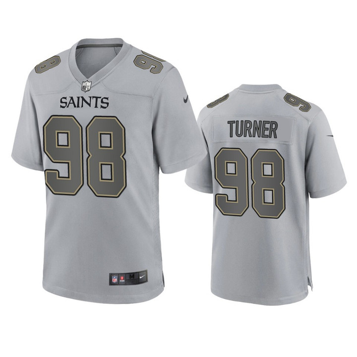 Saints Payton Turner Atmosphere Fashion Game Gray Jersey