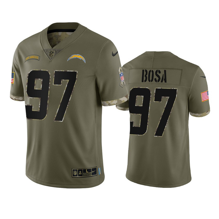 Chargers Joey Bosa Jersey Olive 2022 Salute To Service