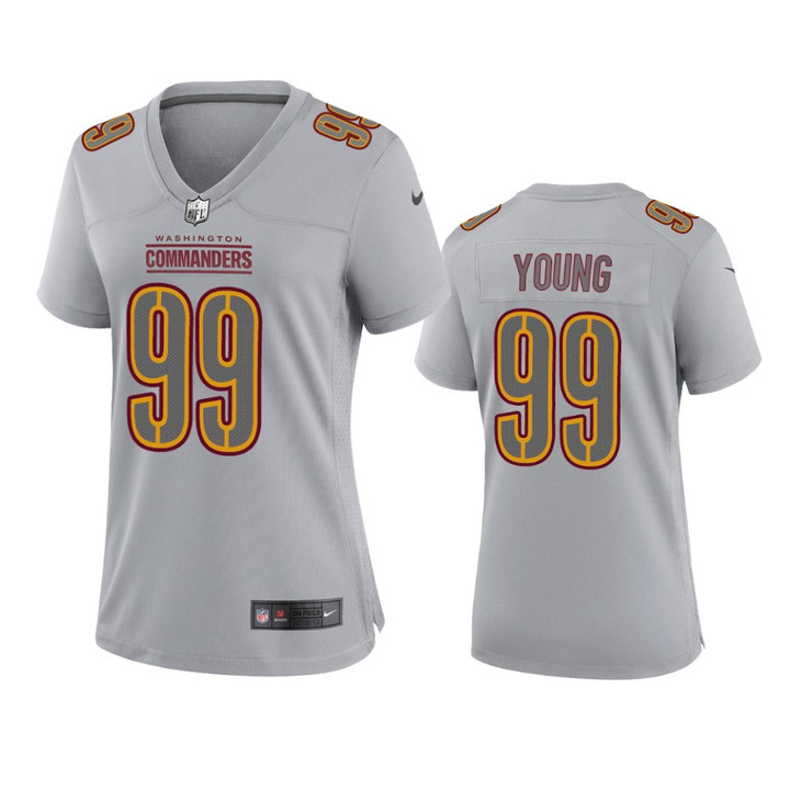 Women's Commanders Chase Young Atmosphere Fashion Game Gray Jersey