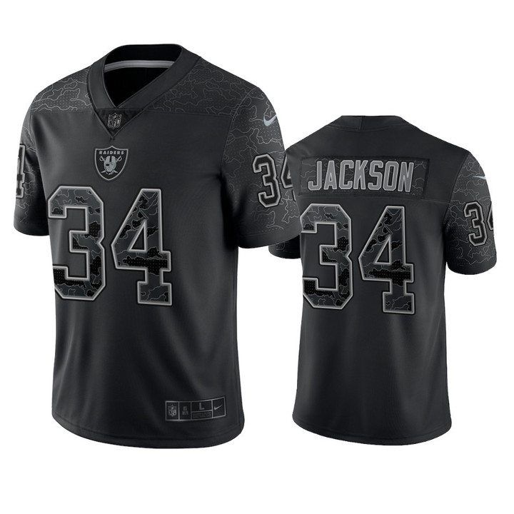 Raiders Bo Jackson Reflective Limited Black Jersey