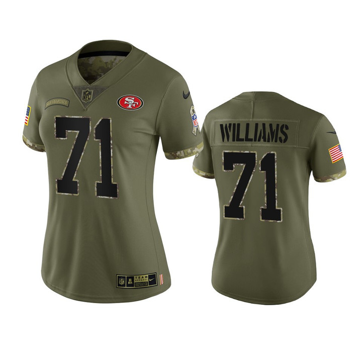 Women's 49ers Trent Williams Limited Jersey 2022 Salute To Service